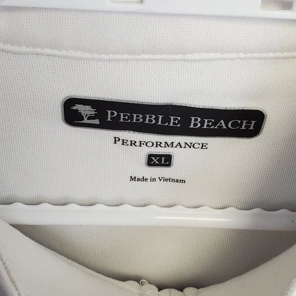 - Pebble Beach Performance white / blue 1/2 Zip Vest - Size XL - Picture 3 of 4